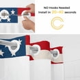 thumbnail image 5 of 4th of July No Hook Shower Curtain Waterproof, Bathroom Curtains with Snap in Liners and See Through Top Window, Red Stripes Independence Day Hotel Style Bathtub Curtains Shower 72"Wx72"L, 5 of 8