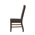 thumbnail image 3 of Wooden Dining Side Chairs with Slated Style Back, Set of Two, Brown, 3 of 3