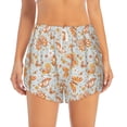 thumbnail image 4 of Lsque Retro Floral Butterfly Printed Women's Running Shorts with Liner Pockets,Elastic Quick Dry Workout Athletic Gym Yoga Shorts,Womens High Waist Shorts-X-Large, 4 of 9