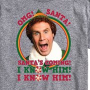 ELF - Omg Santa I Know Him - Men's Short Sleeve Graphic T-Shirt