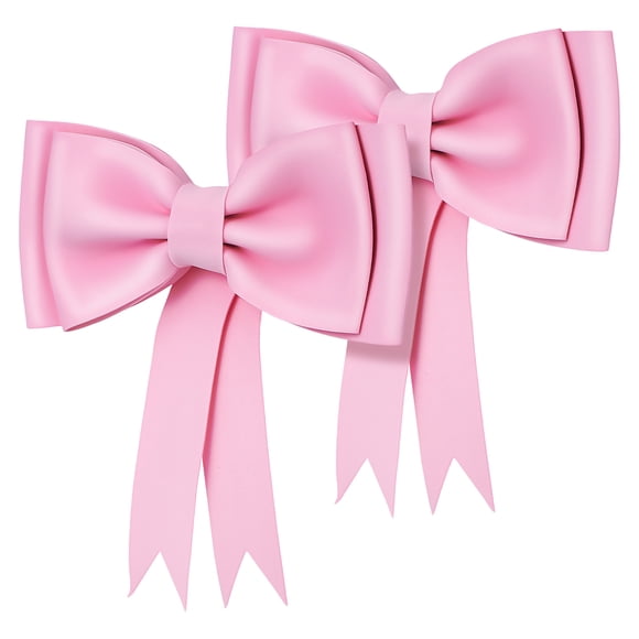 BALAHAPY 2Ud Adornos Para Pasteles Con Gran Lazo Rosa De Eva Para Fiestas Y Celebraciones