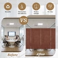 thumbnail image 6 of Dark Brown Window Privacy Film, Vintage Country Monochrome Chocolate Color Static Cling UV Sun Blocking Tint Film Heat Control Windows Films for Bedroom Bathroom, Window Stickers 29.5"x78.7", 6 of 8