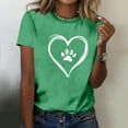 thumbnail image 4 of GaThRRgYP Blouses for Women Dressy,Fashion Women's Short Sleeve Casual Leopard Printed Loose T-shirt Tops Green M, 4 of 7