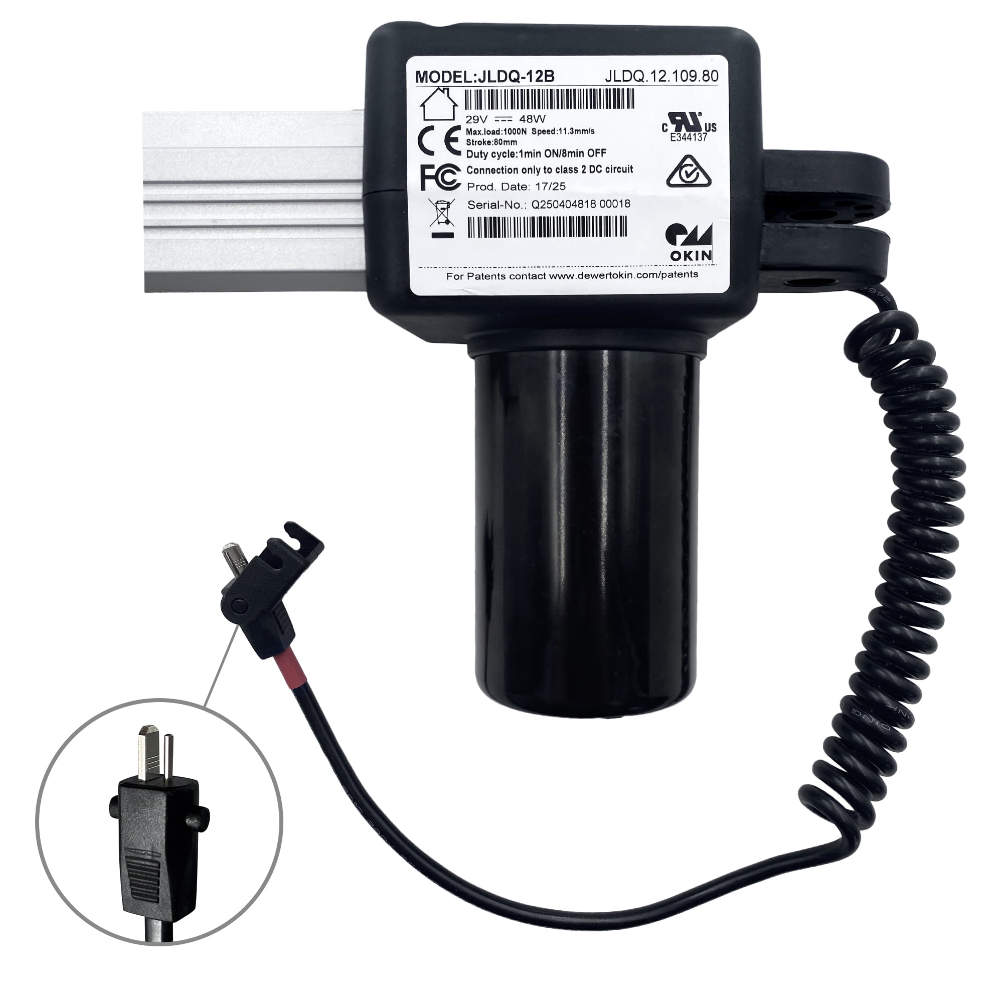 Okin Motor Model JLDQ.12.109.80 Linear Actuator Replacement for Electric Sofa Lift Chairs Power Recliner