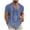 Blue, variant on COSFO Mens Button Up Shirts Summer Vintage Short Sleeve Casual Shirt Collared Loose Fit Beach Vacation Men Shirts S