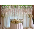 thumbnail image 6 of 3.6 Feet Artificial flower Silk Wisteria Vine Rattan Fake Wisteria Garland Hanging Flowers for Home Garden Party Wall Wedding Decor,6 Pieces (WHITE ), 6 of 6