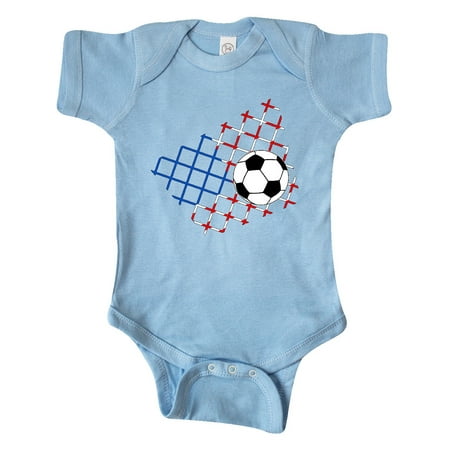 

Inktastic Soccer Ball Net with American Flag Colors Gift Baby Boy or Baby Girl Bodysuit
