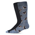 thumbnail image 2 of MeMoi 2 Pair Men's Beagle Dog-Themed Rayon-Blend Novelty Crew Socks - Mens - Male, 10-13, Navy, 2 of 2