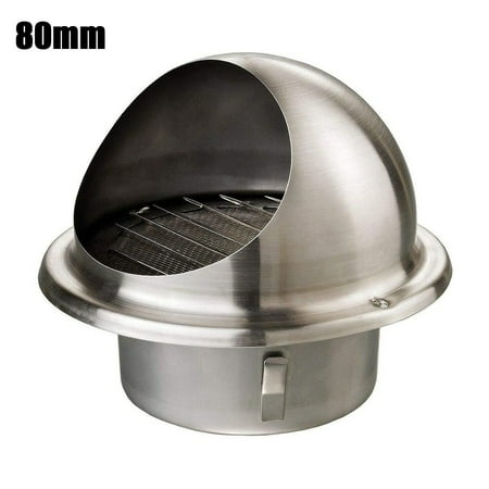 

Girlsshop Stainless Steel Round Brushed Bull Nosed External Extractor Wall Vent Outlet