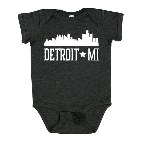 Inktastic Detroit Michigan Skyline MI Cities Boys or Girls Baby Bodysuit