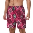 thumbnail image 2 of Uemuo Geometry Pattern Mens Swim Trunks Quick Dry Board Shorts with Mesh Lining, Stretch Beach Shorts Quick Dry No-Chafing Board Shorts-3X-Large, 2 of 9