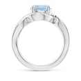 thumbnail image 2 of ANGARA Natural Solitaire Round 1.6 ct Aquamarine Infinity Promise Ring in 14K White Gold for Women (Size-8mm) | March Birthstone, Anniversary, Jewelry Gift for Women | Natural Aquamarine Ring, 2 of 10