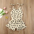 thumbnail image 3 of Toddler Kids Baby Girls Summer Sleeveless Jumpsuit Polka dot Spaghetti Strap Romper Short Jumpsutit, 3 of 5