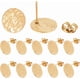 thumbnail image 1 of 10 piezas de aretes redondos planos texturizados chapados en oro de 18 quilates, accesorios de acero inoxidable para aretes, postes y cierres., 1 of 8