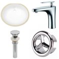 thumbnail image 1 of 19.5-in. W CUPC Oval Bathroom Undermount Sink Set In White - Chrome Hardware - Overflow Drain Incl. AI-26038, 1 of 9