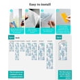 thumbnail image 7 of Window Privacy Film, Blue Teal Grey Coral UV Sun Blocking Window Tint Film Heat Control One Way Blackout Window Film, Spring Summer Coastal Ocean Beach Non Adhesive Static Cling Sticker 17.7x39.3 In, 7 of 7