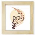 thumbnail image 1 of Cadre Photo Carré en Forme Ronde Notes de Musique Affichage Mural et de Table, 1 of 3