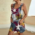 thumbnail image 2 of QATAINLAV Fourth of July Romper American Flag Patriotic Rompers for Women Casual 2025 Summer Bib Romper Comfy Linen Going Out Streetwear Romper with Pockets White XXXL, 2 of 6