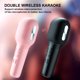 thumbnail image 5 of Karaoke condensador micrófono recargable mini bluetooth compatible con micrófono cancelación cancelación equipo cantante suministros domésticos rosa Jumpingount EL005792-03B, 5 of 7