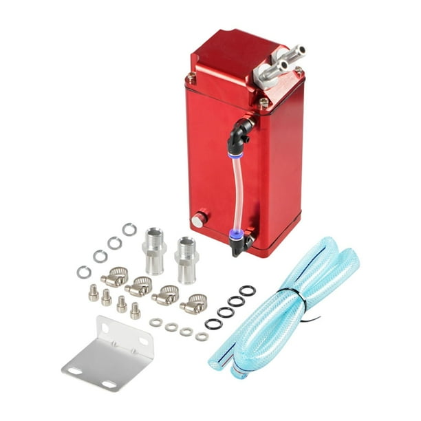 Separador de aceite de motor de lata de recogida de aceite de coche genérico Fácil de instalar Automotriz Fácil de Rojo