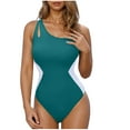 thumbnail image 2 of Mingw Swim Suits for Women 2025 Women's One Piece Tummy Control One Shoulder Swimsuits Slimming Swimwear, 2 of 5