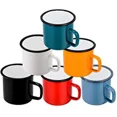thumbnail image 3 of Enamel Coffee Mugs 350ML Creative  Cup Travel Tea  Milk Enamelware  Home Kitchen Drinkware Christmas Party Gifts (5,350ML), 3 of 7