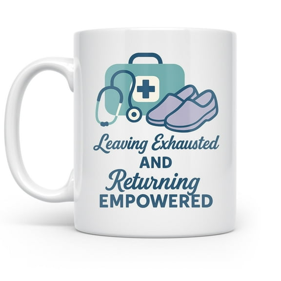 Nurse 11 oz Coffee Mug - Empowered Nurse White Ceramic Gift