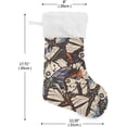 thumbnail image 2 of Coolnut 17.7 Inch Christmas Stockings, 1 PCS Vector Butterflies Presonalized Large Stocking Sock for Family Holiday Xmas Party Decorations, 2 of 7