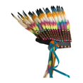 thumbnail image 3 of Chief Indian Feather Feather Stardress Decorative Cosplay Headwear para el rendimiento del escenario Naranja azul púrpura, 3 of 8