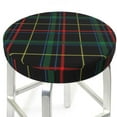 thumbnail image 3 of Daiia Buffalo Plaid Dark Green Stool Covers Round,Round Bar Stool Covers Waterproof Bar Chair Covers Washable Stool Cushion Slipcover for 12-14 Inch Chair-14 inch, 3 of 7