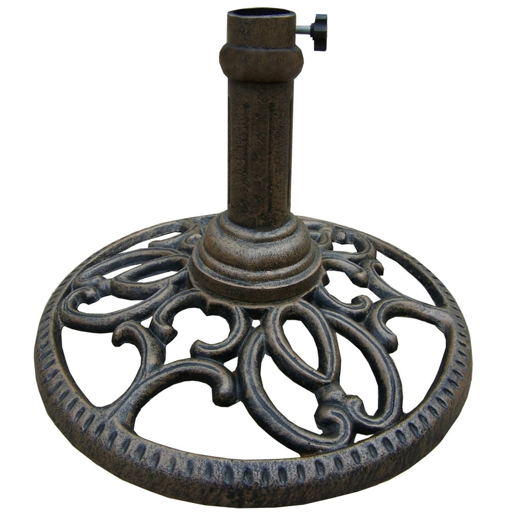 18” Round Antique Bronze Finished Filigree Designed Cast Iron Patio