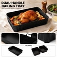 thumbnail image 2 of Reusable Silicone Air Fryer Liners | Rectangular Air Fryer Basket Liner | Tray with Handles for Oven Air Fryer Basket, Baking and Cooking Gifts, 2 of 6
