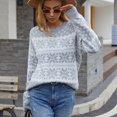 thumbnail image 1 of U.Vomade Women's Drop Shoulder Popover Sweater, 1 of 5