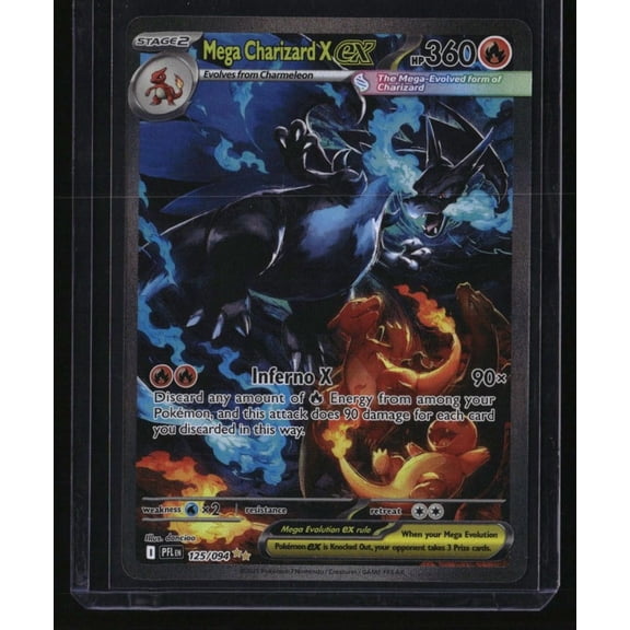 Collectible Phantasmal Flames Mega Charizard X ex #125/094 Near Mint Pokemon Trading Card