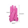 thumbnail image 2 of INSPIRE CHIC Women's Faux Leather Gloves Snap Punk Gothic Wrist Length Glove with Studded Bowtie One Size Full Finger Pink, 2 of 6