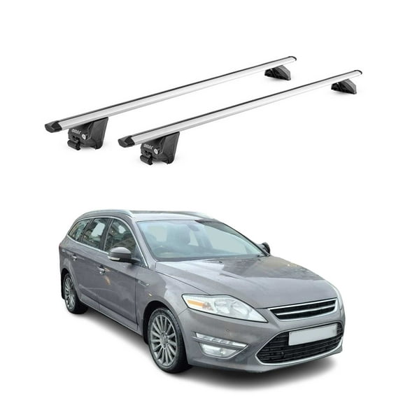 OMAC Roof Rack Cross Bars Luggage Carrier for Ford Fusion 2016-20 Wagon Alu Grey 2X