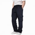 thumbnail image 2 of kpoplk Boys Lightweight Sweatpants, Sweat Pants for Boys Athletic Open Bottom Pants with Pockets & Drawstring(Navy,3-4 Y), 2 of 6