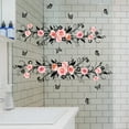 thumbnail image 5 of Pegatinas de pared de flores, calcomanías de pared de flores, calcomanías de arte de pared impermeables para despegar y pegar para dormitorio, habitación de niños, sala de estar, 5 of 5