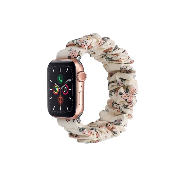 Compatible con Apple Watch Band 38 mm 40 mm 42 mm 44 mm Tejido floral suave Elástico Scrunchies iWatch Bands para Apple Watch Series 6, SE, 5, 4, 3, 2, 1 - Style10, S/42 brillar Electrónica