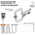 thumbnail image 2 of Pinzas Presion T. 'c' 9' Mordaza Autoajustable Truper 17414 Truper PPC-9R, 2 of 2