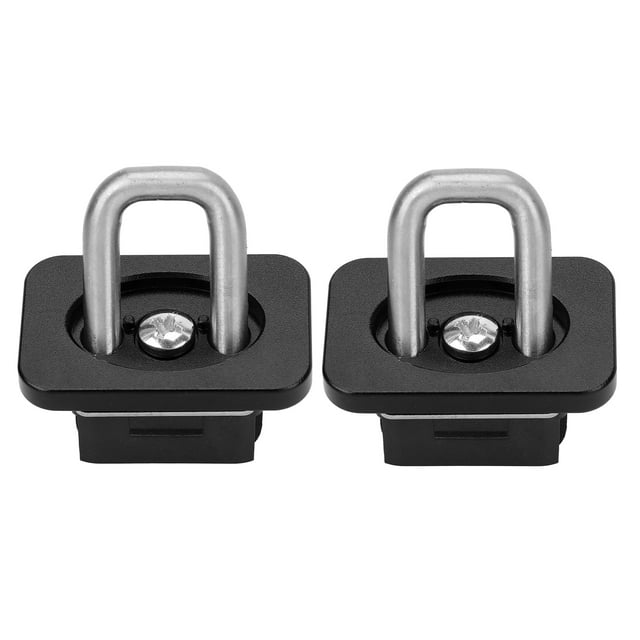 Anclajes de amarre de acero inoxidable de 2 piezas Reemplazo de anclajes de pared laterales para cama de camión para Chevy Silverado ColoradoNegro