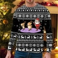 thumbnail image 2 of NLLSHGJ Chandail à Col Rond Homme Graphique Automne et Hiver Tendance Décontractée Imprimé de Noël chandail à Col Rond Chandail à Capuche pour Homme Graphique Léger à Fermeture Éclair pour Homme, 2 of 4