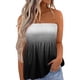 thumbnail image 1 of SAYOO Camisetas Sin Tirantes para Mujer, Sin Mangas Plisadas Color Degradado/Pluma/Raya/Flor/Bandera Pullover, Tops Sueltos de Verano para Mujer SAYOO  casual, 1 of 5