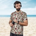 thumbnail image 4 of Wukai Dark Enchanted Flowers And Birds Print Men's Short-Sleeved Mesh T-Shirt,Quick-Dry Short Sleeve Workout T-Shirt-6X-Large, 4 of 8