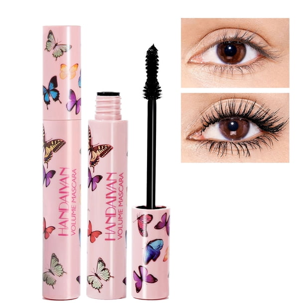 Fiudx Máscara de Pestañas de Rizo Largo, Potenciador de Volumen con Fibras de Seda, Fórmula Sin Grumos, Larga Duración, Esencial para Maquillaje de Ojos, Ideal para Ojos Sensibles, Tamaño Perfecto de
