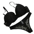 thumbnail image 1 of JEFFENLY Womens Sexy Lace Bra Set Push Up Embroidered Lace Bra and Panty Set, 1 of 3