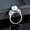 Grey, variant on Openwork Full Diamond Pearl Ring For Women Grey And White