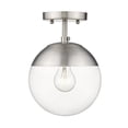 thumbnail image 1 of Golden Lighting 3219-SF PW-PW 8 in. Dixon 1 Light Pewter Semi-Flush Ceiling Light, Damp, 1 of 1