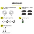 thumbnail image 2 of Hart Brakes Rear Brakes and Rotors Kit |Rear Brake Pads| Brake Rotors and Pads| Semi Metallic Brake Pads and Rotors| Hardware Kit and Brake Sensor - PHC1.31115.53, 2 of 7