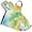 Colorful Shiny Summer Leaf, variant on Rainbow Tie-dye 5 Pcs Kitchen Set Heat Resistant Oven Mitts and Non-Slip Pot Holders with Adjustable Cooking Apron
